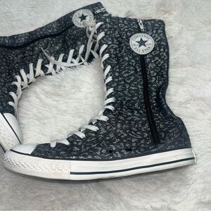 Converse silver & gray  High-Tops, shiny material size38.5EU/ 8.5 US
